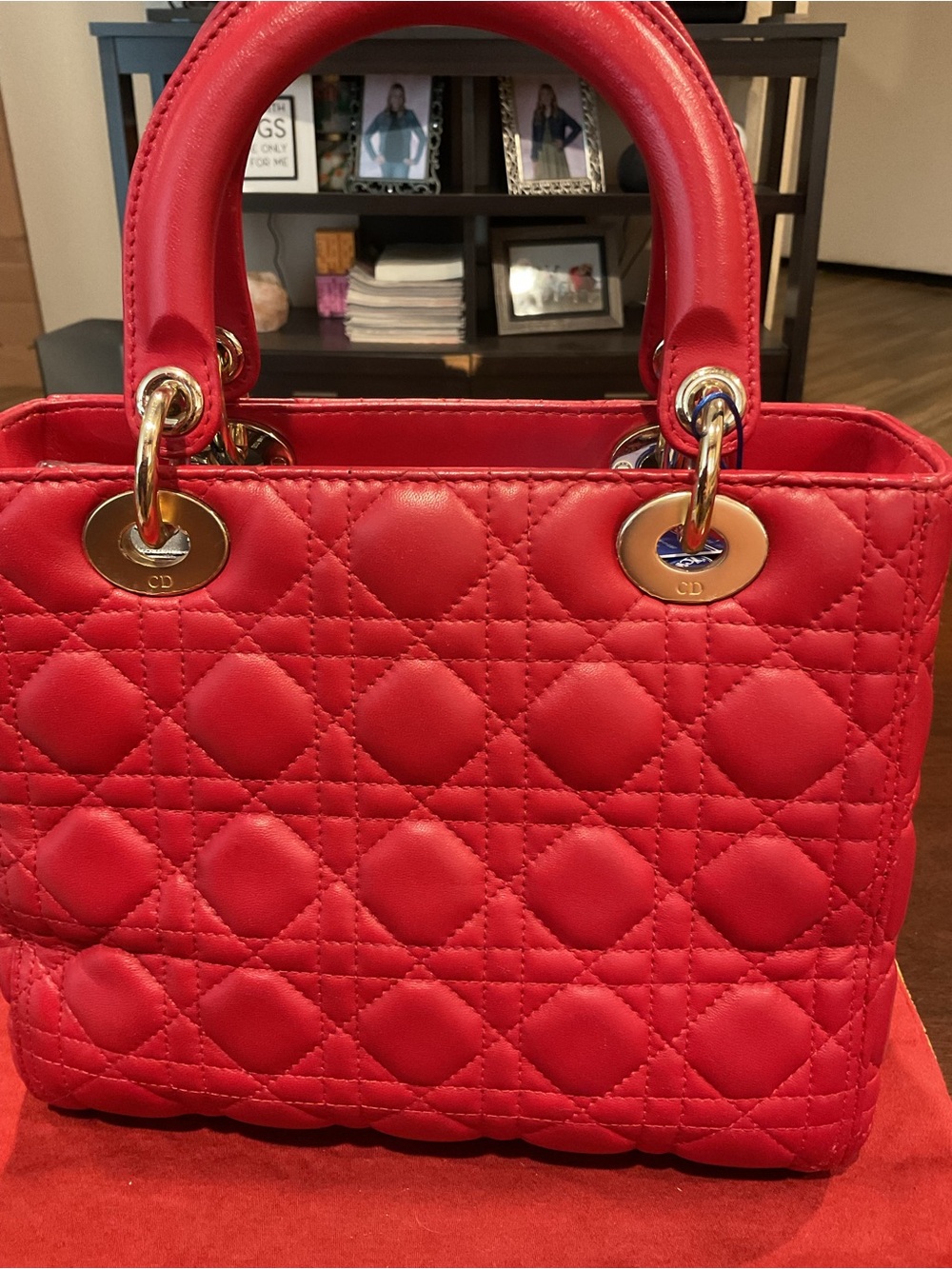 Dior Red Quilted Top-Handle Bag with Gold-Tone Hardware

COA included - Picture 2 of 16